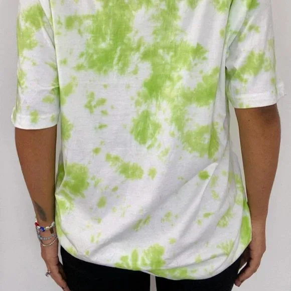 Green Dots Tie & Dye Cotton T-Shirt - Picture 4 of 5
